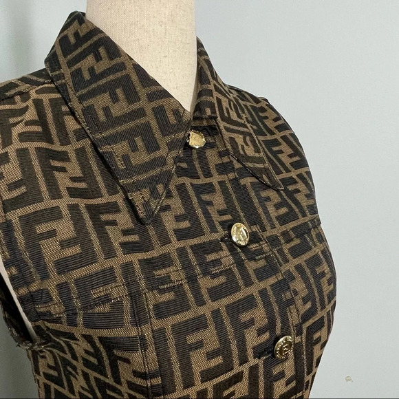 Fendi Jeans Cropped Jacket Vest size IT40 - Picture 10 of 17